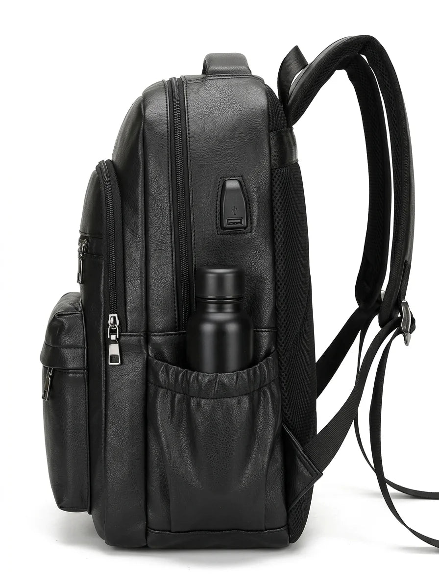 Sac à dos cuir homme grande capacité élégant - Vue 3 - Sac