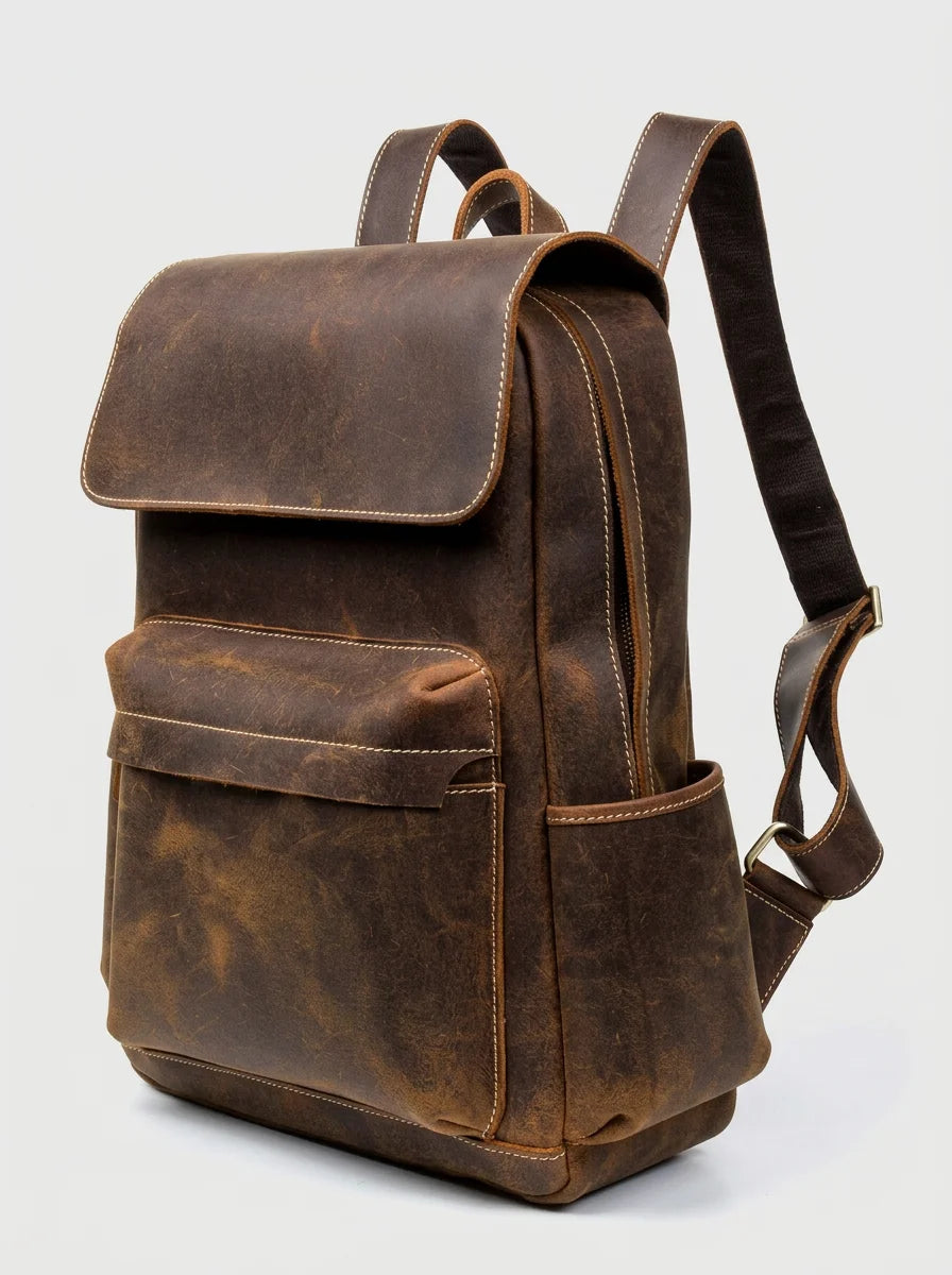 Sac à dos cuir homme ordinateur 15 pouces élégant - Vue 2 - Sac