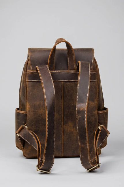 Sac à dos cuir homme ordinateur 15 pouces élégant - Vue 3 - Sac