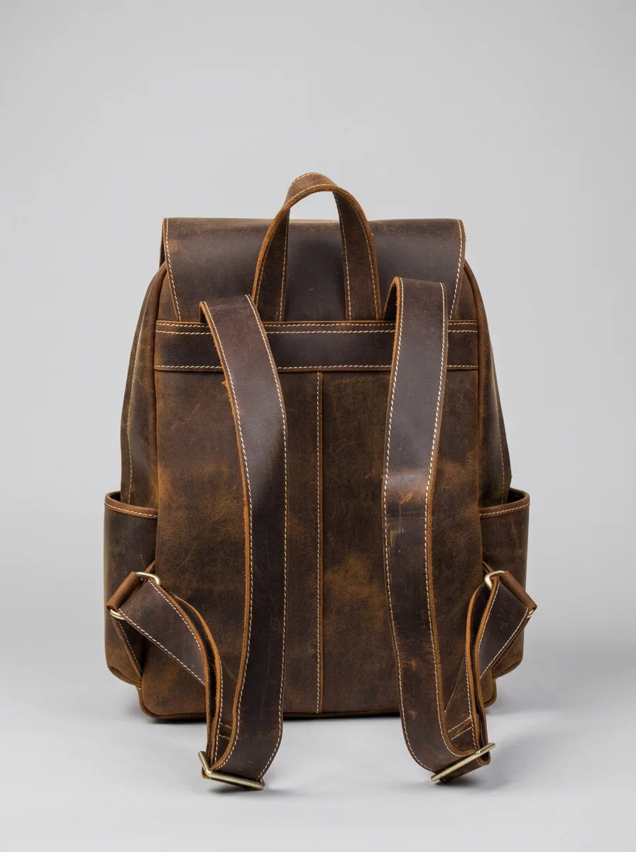 Sac à dos cuir homme ordinateur 15 pouces élégant - Vue 3 - Sac