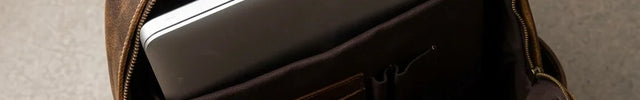Sac à dos cuir homme ordinateur 15 pouces élégant - Vue 4 - Sac