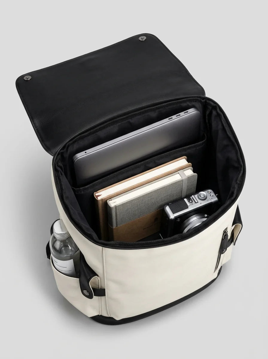 Sac à dos cuir ordinateur homme travail élégant - Vue 4 - Sac