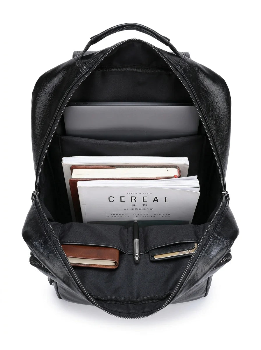 Sac à dos cuir 15 pouces business homme - Vue 3 - Sac