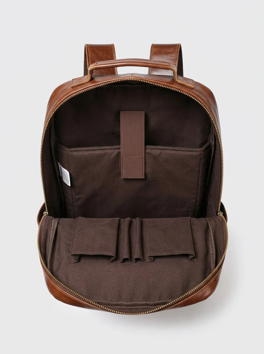 Sac à dos cuir 15 pouces ville homme - Vue 4 - Sac