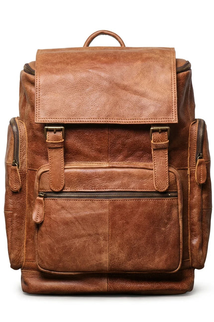 Sac à dos cuir 15 pouces voyage vintage homme - Vue 1 - Sac