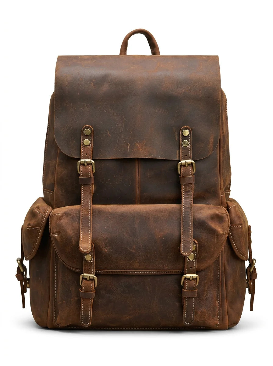 Sac à dos cuir 15 pouces voyage vintage homme - Vue 1 - Sac