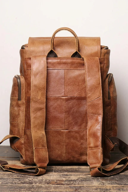 Sac à dos cuir 15 pouces voyage vintage homme - Vue 2 - Sac