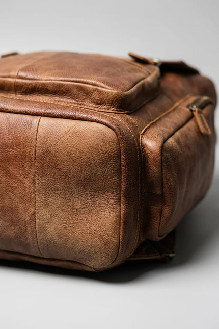 Sac à dos cuir 15 pouces voyage vintage homme - Vue 5 - Sac