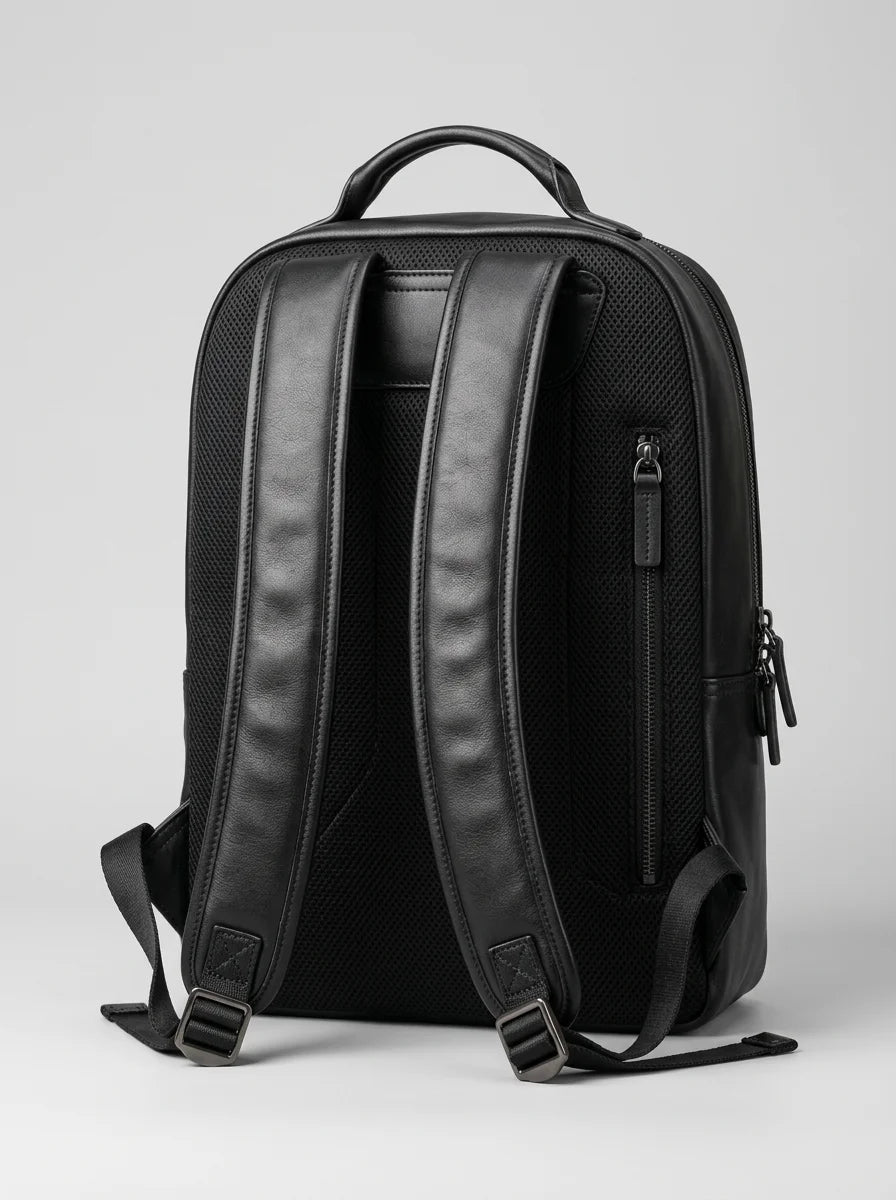 Sac à dos cuir vachette ordinateur homme élégant - Vue 2 - Sac