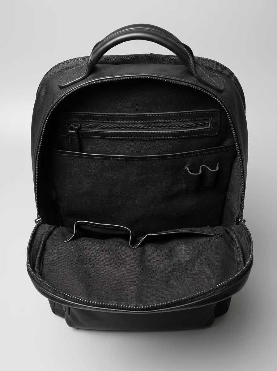Sac à dos cuir vachette ordinateur homme élégant - Vue 3 - Sac