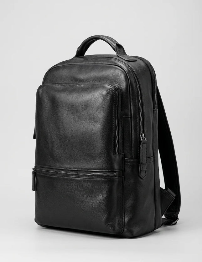 Sac à dos cuir vachette ordinateur homme élégant - Vue 4 - Sac