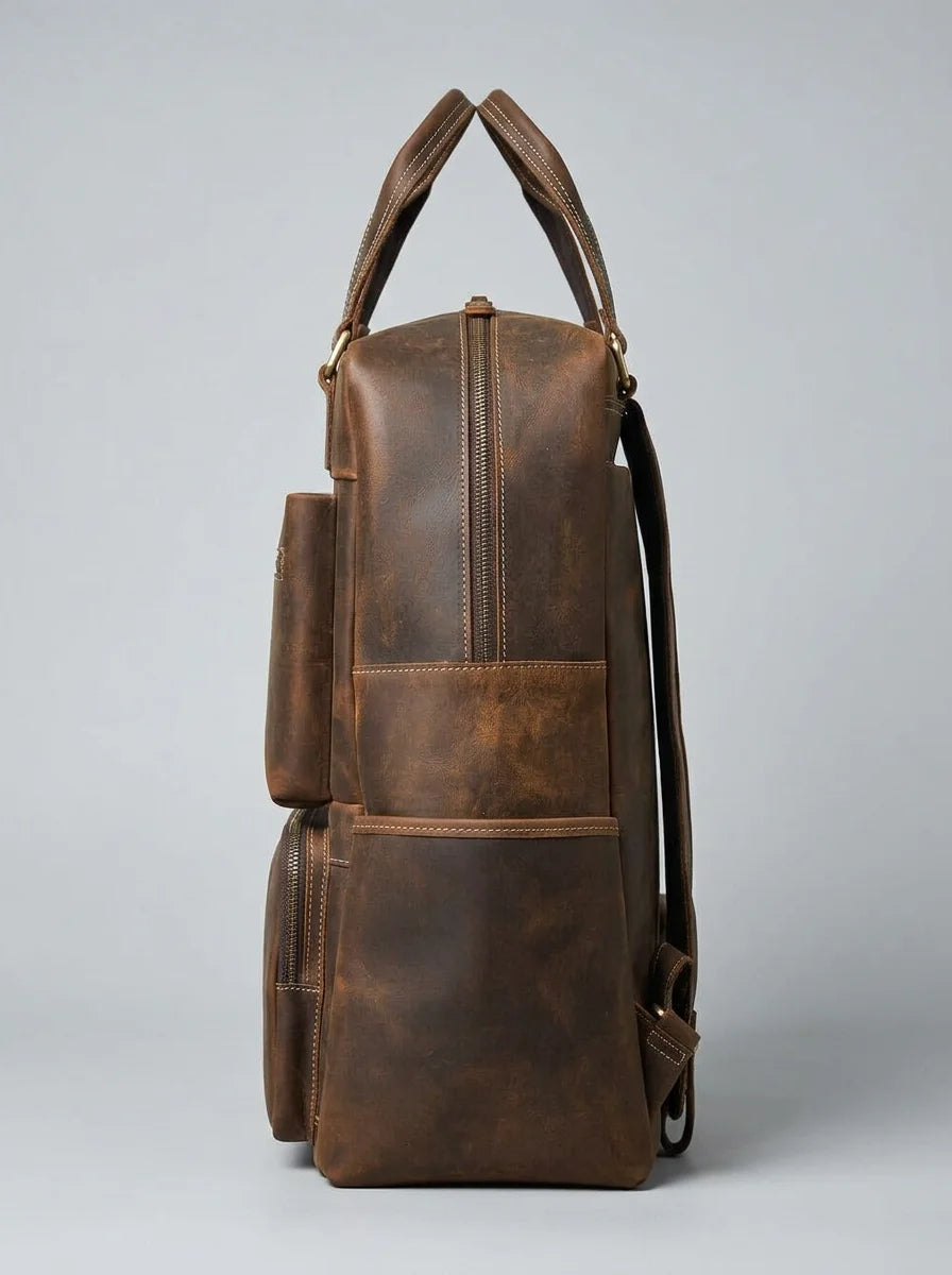 Sac à dos cuir vachette 16 pouces voyage homme - Vue 4 - Sac