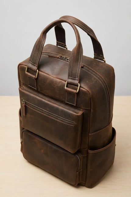 Sac à dos cuir vachette 16 pouces voyage homme - Vue 5 - Sac