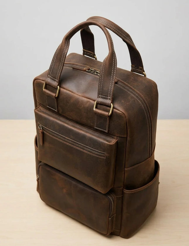 Sac à dos cuir vachette 16 pouces voyage homme - Vue 5 - Sac