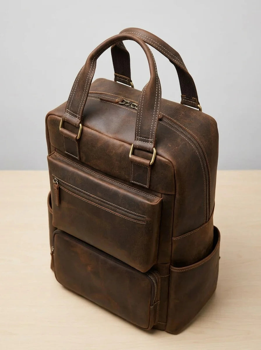 Sac à dos cuir vachette 16 pouces voyage homme - Vue 5 - Sac