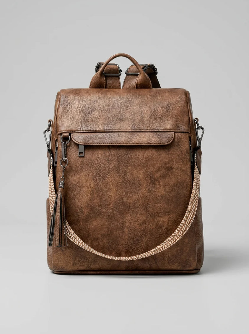 Sac à dos cuir végan femme élégant ville - Vue 1 - Sac