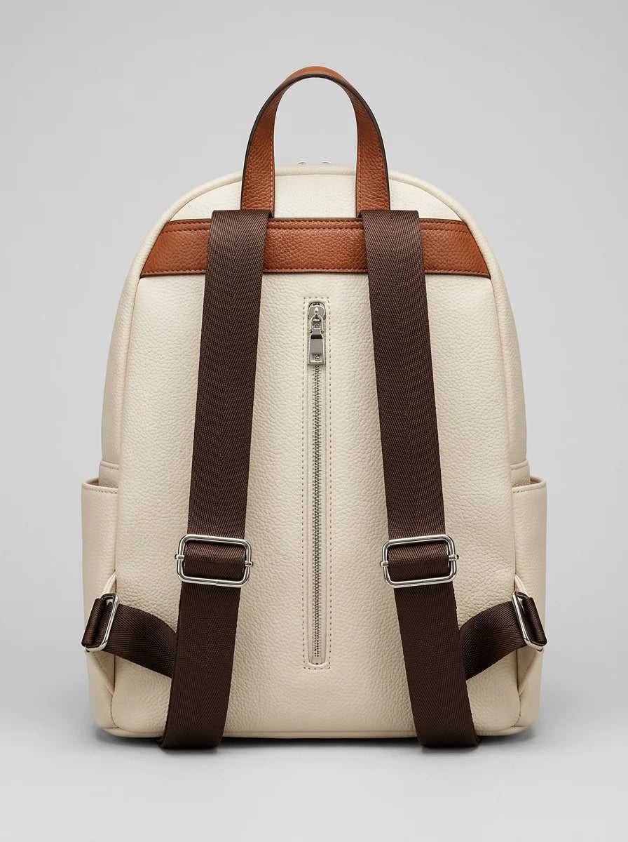Sac à dos cuir végan femme élégant ville - Vue 3 - Sac