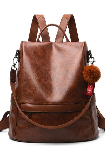 Sac à dos cuir vegan femme vintage élégant - Vue 1 - Sac