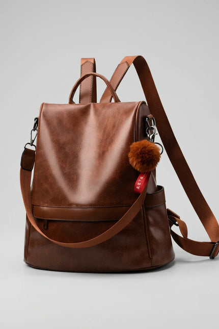 Sac à dos cuir vegan femme vintage élégant - Vue 3 - Sac