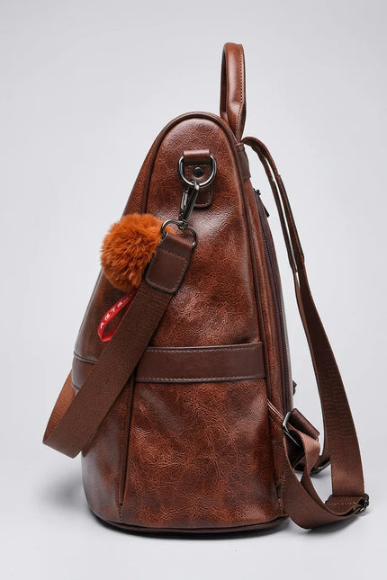 Sac à dos cuir vegan femme vintage élégant - Vue 3 - Sac