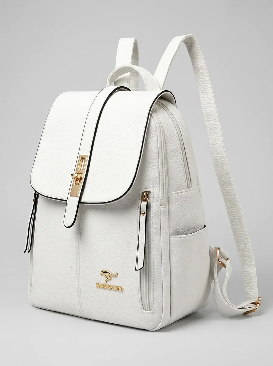 Sac à dos cuir vegan ville femme élégant - Vue 2 - Sac