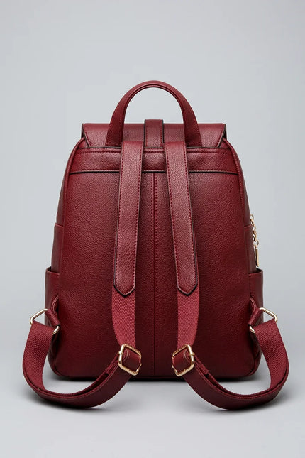 Sac à dos cuir vegan ville vintage femme - Vue 3 - Sac