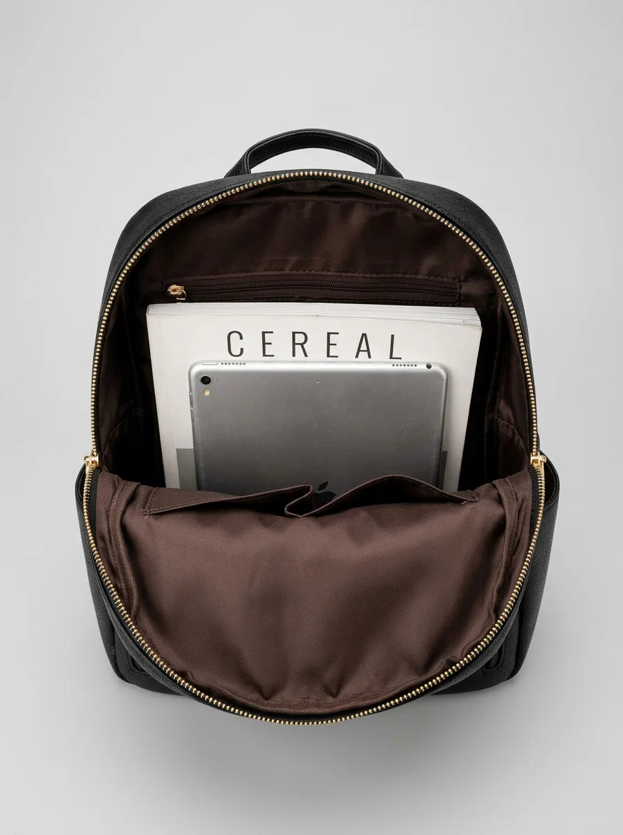 Sac à dos cuir vegan ville vintage femme - Vue 4 - Sac