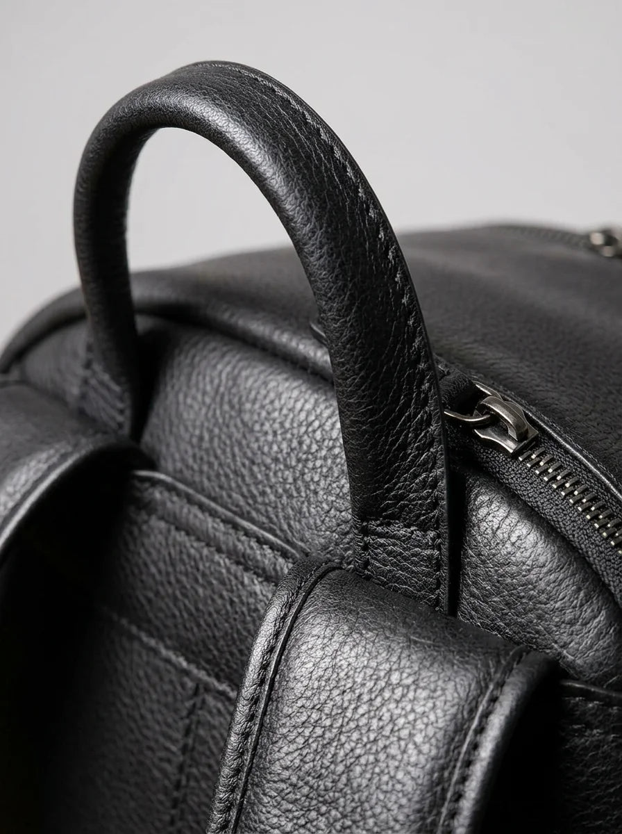 Sac à dos cuir véritable homme business élégant - Vue 4 - Sac