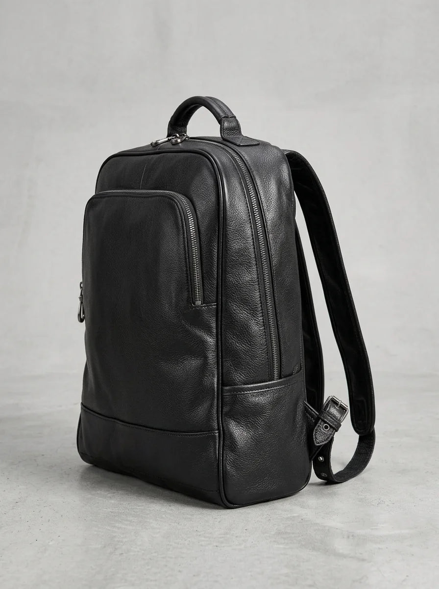 Sac à dos cuir véritable homme ordinateur élégant - Vue 2 - Sac
