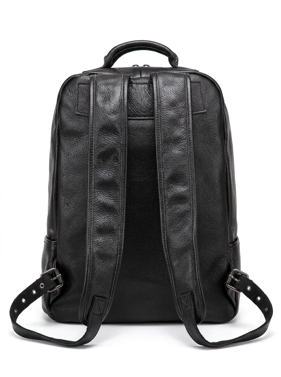 Sac à dos cuir véritable homme ordinateur élégant - Vue 3 - Sac