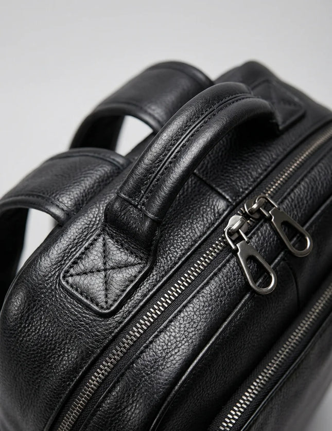 Sac à dos cuir véritable homme ordinateur élégant - Vue 4 - Sac