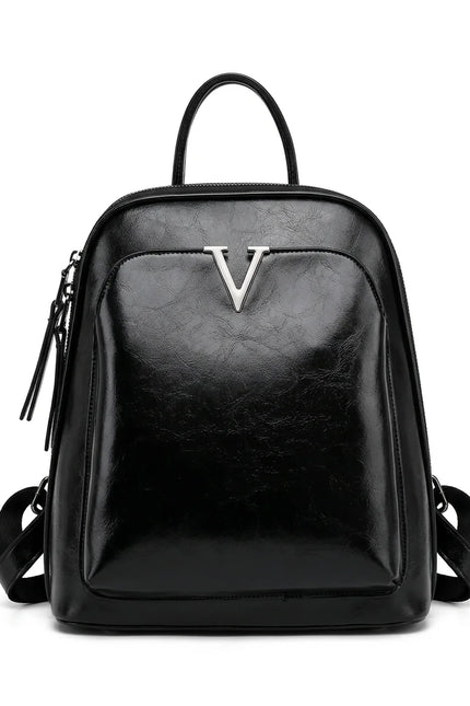 Sac à dos cuir verni femme élégant et imperméable - Vue 1 - Sac