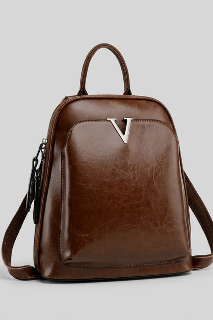 Sac à dos cuir verni femme élégant et imperméable - Vue 2 - Sac