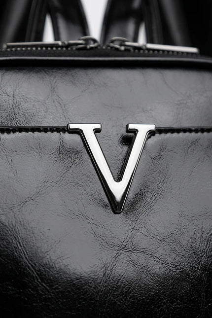 Sac à dos cuir verni femme élégant et imperméable - Vue 4 - Sac