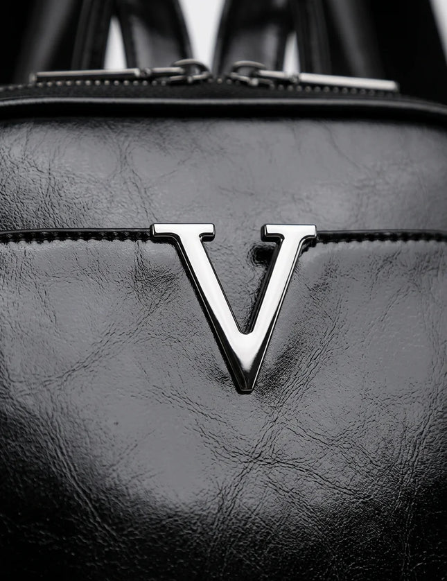 Sac à dos cuir verni femme élégant et imperméable - Vue 4 - Sac