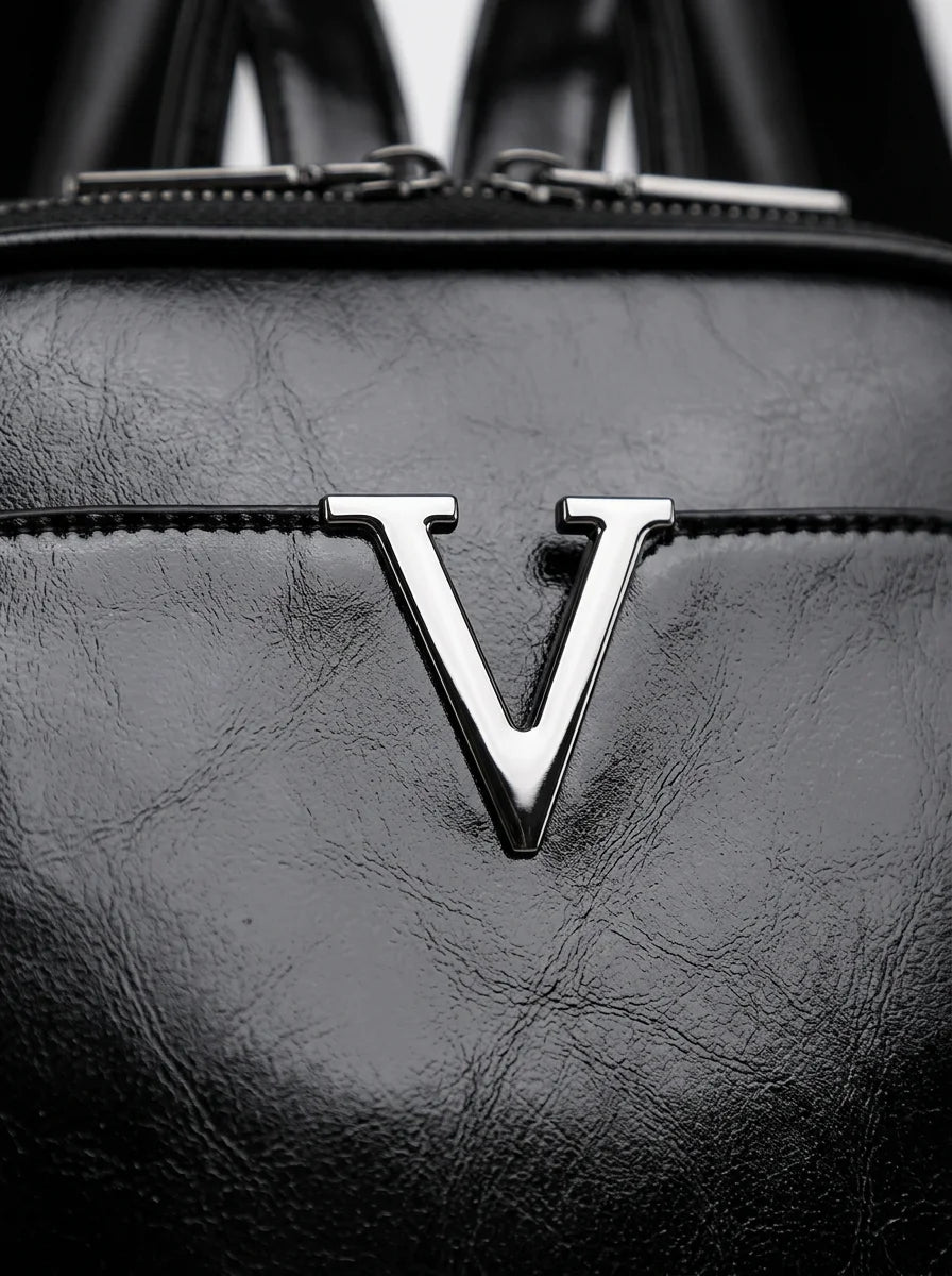 Sac à dos cuir verni femme élégant et imperméable - Vue 4 - Sac