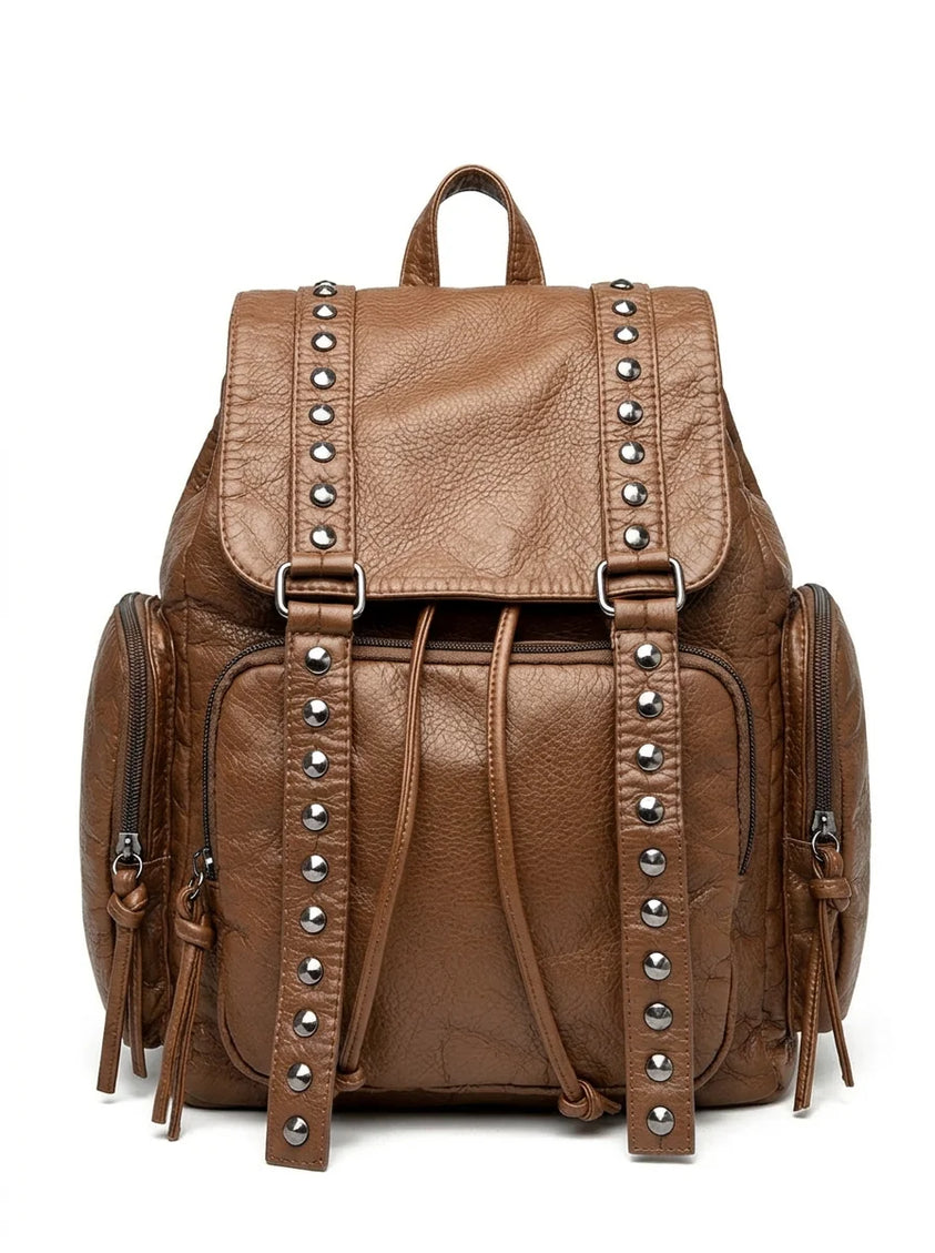 Sac à dos femme cuir vegan élégant quotidien - Vue 1 - Sac