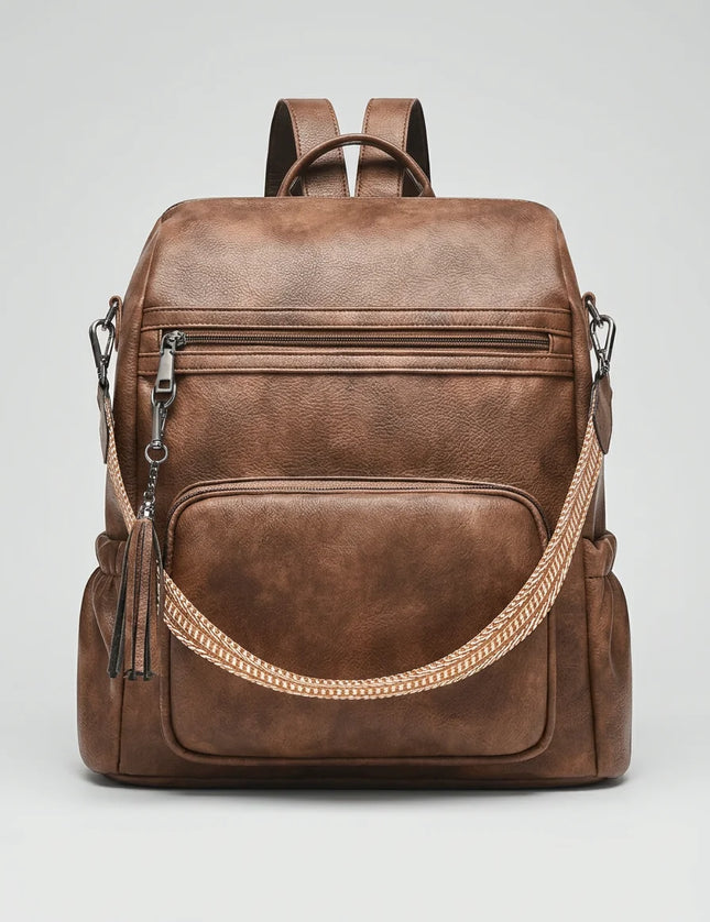 Sac à dos femme cuir vegan élégant quotidien - Vue 1 - Sac