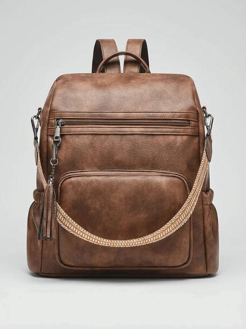 Sac à dos femme cuir vegan élégant quotidien - Vue 1 - Sac