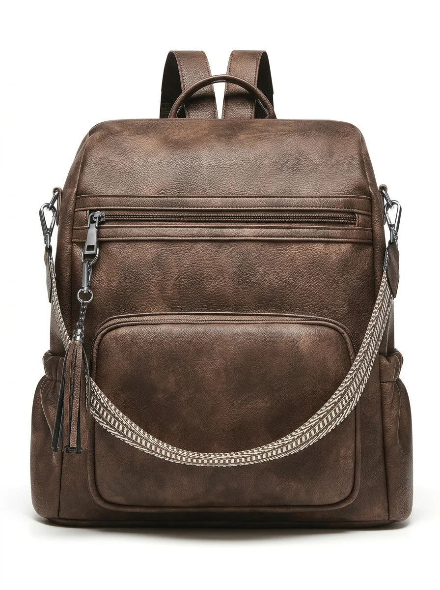 Sac à dos femme cuir vegan élégant quotidien - Vue 1 - Sac