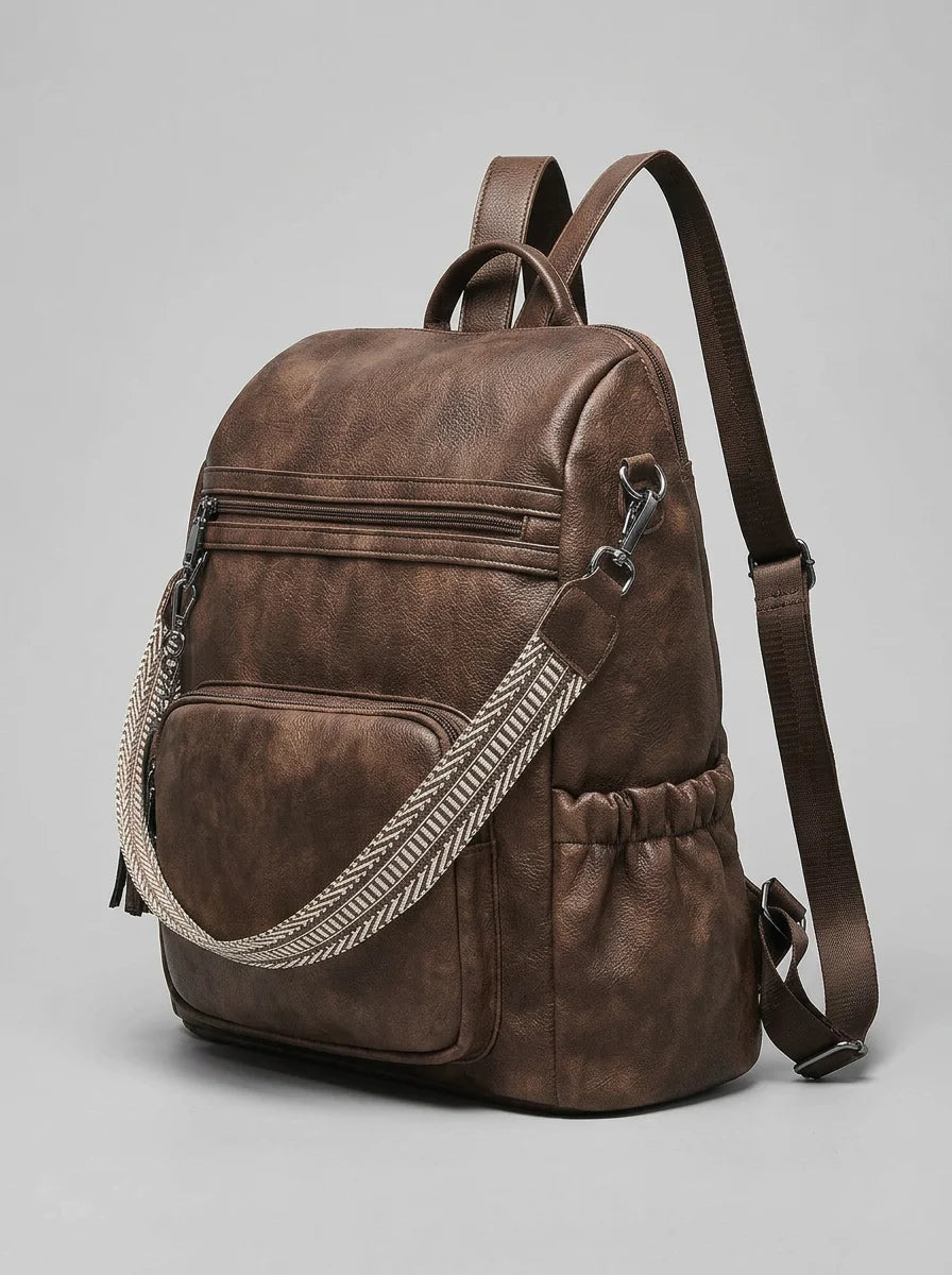 Sac à dos femme cuir vegan élégant quotidien - Vue 2 - Sac