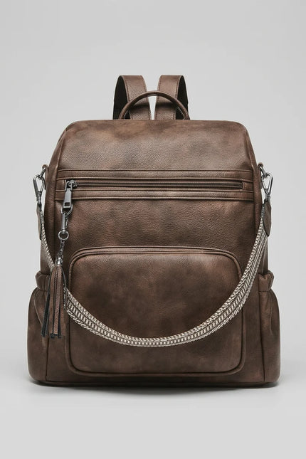 Sac à dos femme cuir vegan élégant quotidien - Vue 2 - Sac