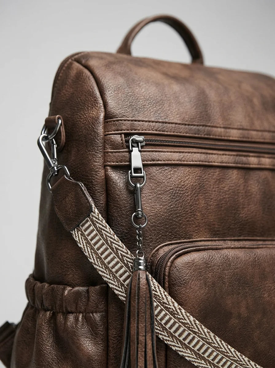 Sac à dos femme cuir vegan élégant quotidien - Vue 4 - Sac