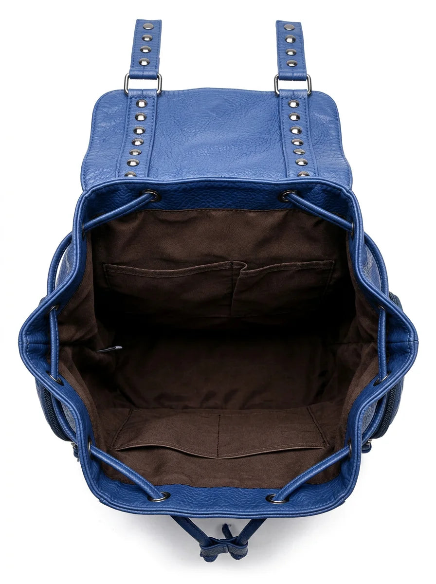 Sac à dos femme cuir vegan élégant quotidien - Vue 6 - Sac