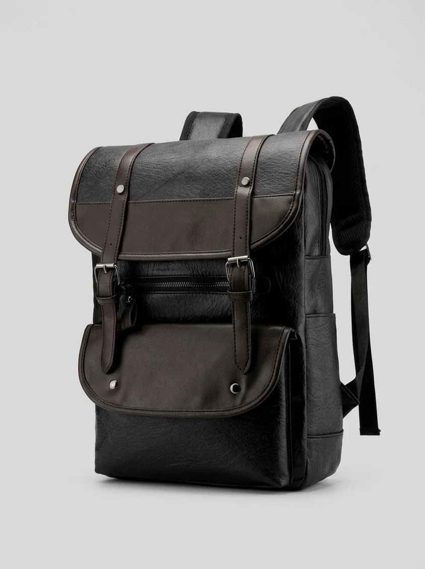 Sac à dos ordinateur 14 pouces cuir végan élégant - Vue 1 - Sac