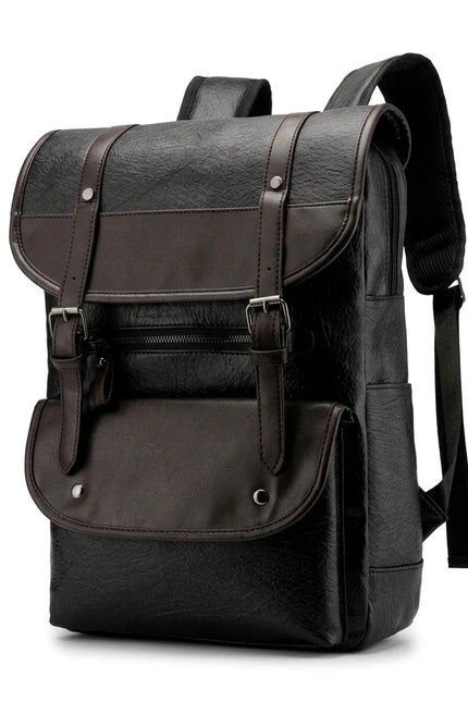 Sac à dos ordinateur 14 pouces cuir végan élégant - Vue 1 - Sac