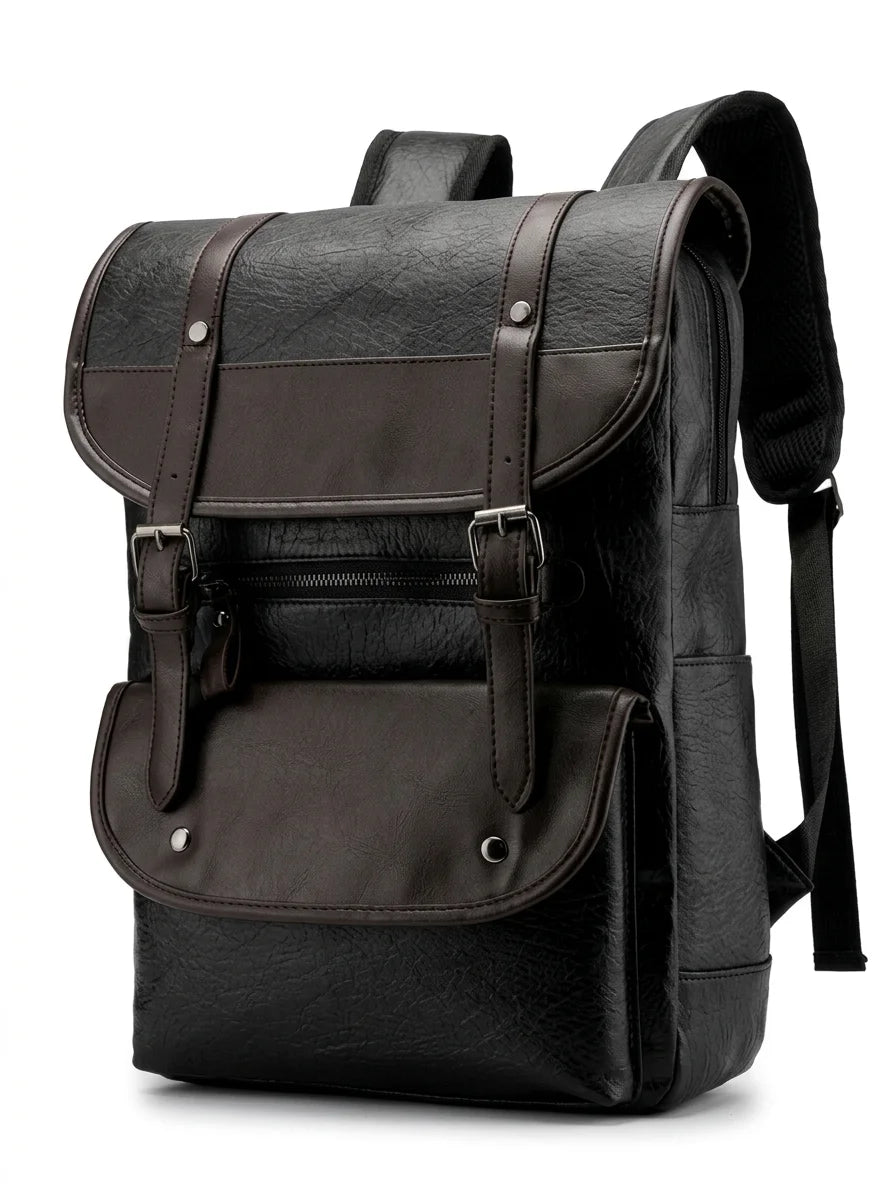 Sac à dos ordinateur 14 pouces cuir végan élégant - Vue 1 - Sac