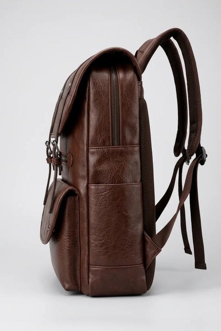 Sac à dos ordinateur 14 pouces cuir végan élégant - Vue 2 - Sac