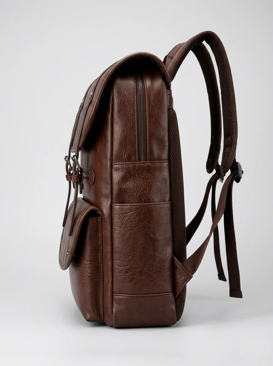 Sac à dos ordinateur 14 pouces cuir végan élégant - Vue 2 - Sac