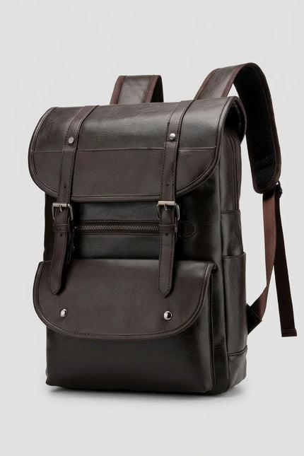 Sac à dos ordinateur 14 pouces cuir végan élégant - Vue 3 - Sac